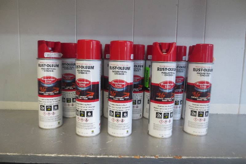lot 2060 image: LOT OF 12 RUST-OLEUM INDUSTRIAL CHOICE INVERTED MARKING PAINT