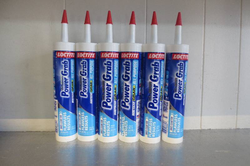 lot 2066 image: LOT OF 6 CLEAR POWER GRAB ALL PURPOSE INTERIOR CONSTRUCTION ADHESIVE