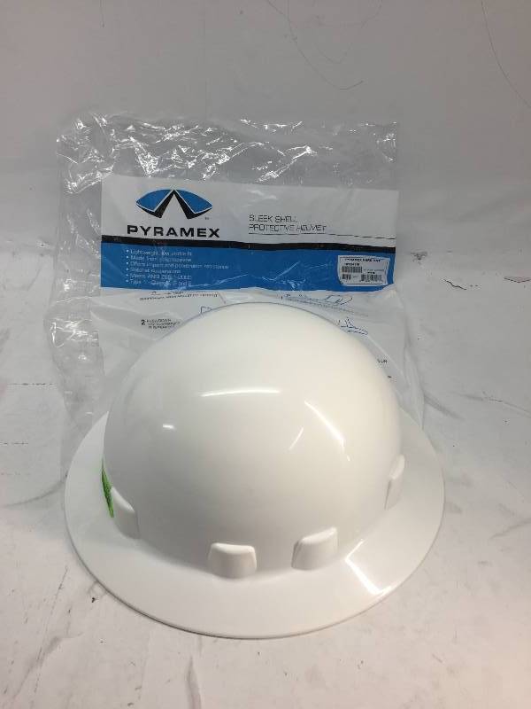 lot 2080 image: PYRAMEX SLEEK SHELL PROTECTIVE HELMENT WHITE