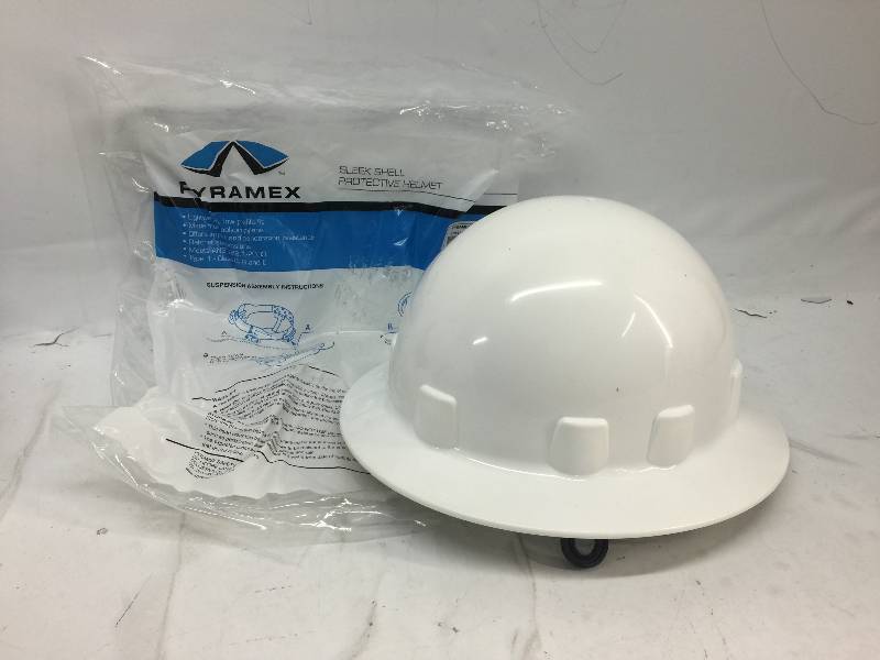 lot 2082 image: PYRAMEX SLEEK SHELL PROTECTIVE HELMENT WHITE