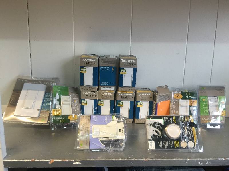 lot 2125 image: LOT OF MIX DIMMERS  FAN CONTROLS