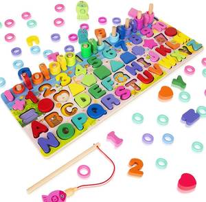 lot 3066 image: Wooden Magnetic Puzzles