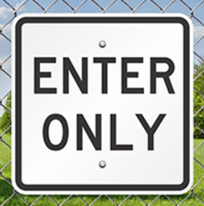 lot 3070 image: Enter Only Sign