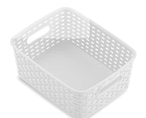 lot 3089 image: White Storage Baskets