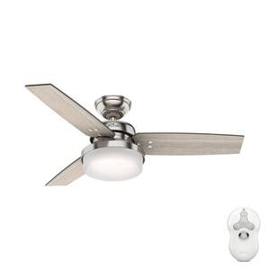lot 41313 image: Hunter 44 Sentinel Ceiling Fan with LED Light and Handheld Remote- Retail$179.99