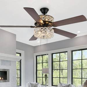 lot 41316 image: Olivia 52 Beaded Wedding Band 5-blade LED Ceiling Fan - 52L x 52W x 18.25H- Retail$231.22