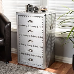 lot 41326 image: French Industrial 5-Drawer Chest- Retail$269.99