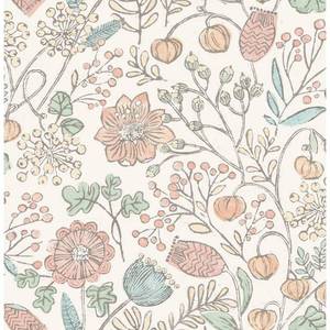 lot 41333 image: (Set of 2)Pastel Southern Trail Peel & Stick Wallpaper - 216in x 20.5in x 0.025in