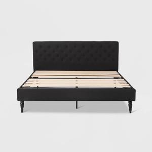 lot 41345 image: Atterbury Contemporary Upholstered King Bed Platform by Christopher Knight Home- Retail$451.99