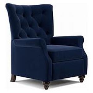 lot 41300 image: Copper Grove Velvet Push Back Recliner Chair- Retail$549.99