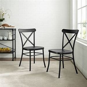 lot 41329 image: Carbon Loft Childeric Matte Black 2-piece Dining Chair- Retail$137.99
