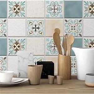 lot 41332 image: Walplus 3D Sticker Tile Splashbacks Mosaics Peel and Stick Kitchen Backsplash- Retail$96.99