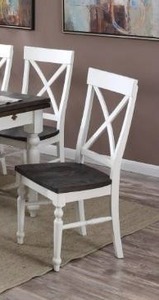 lot 41363 image: The Gray Barn Crooked Cottage X-back Dining Chair (Set of 2)- Retail$281.49