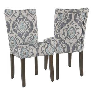 lot 41370 image: HomePop Classic Parsons Dining Chair - Suri Blue Slate- Set of 2 - Retail$208.99