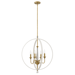 lot 41372 image: Hinkley Waverly 4-Light Chandelier in Warm White- Retail$94.49