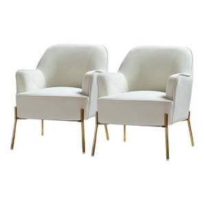 lot 41400 image: Nora Accent Chair Ivory