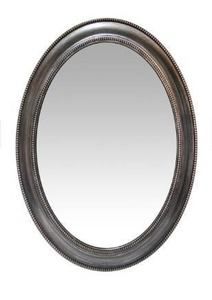 lot 41411 image: Copper Grove Dieppe Oval Wall Mirror with Vintage Silvertone Finish