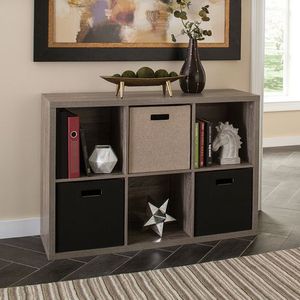 lot 41429 image: ClosetMaid Decorative Storage 6-Cube Organizer- Retail$128.99
