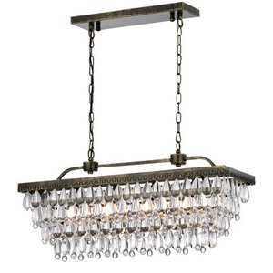lot 41434 image: Hemera 4-light Crystal Chandelier- Retail$172.99
