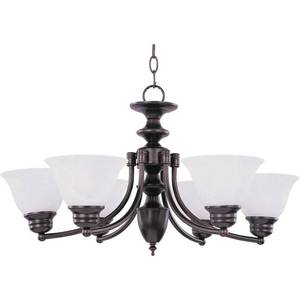 lot 41449 image: Maxim Malaga Oil-rubbed Bronze 6-light Chandelier- Retail$109.99