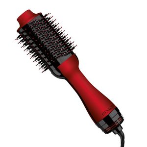 lot 41482 image: Revlon One-Step Hair Dryer And Volumizer Hot Air Brush, Red Holiday Edition