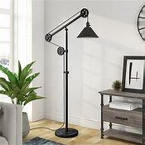 lot 41381 image: Devonshire Floor Lamp In Blackened Bronze With Pulley System- Retail$144.90