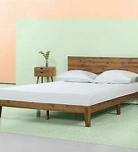 lot 41444 image: Julia 10 in. Queen Wood Platform Bed with Headboard