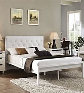 lot 41447 image: Porch & Den Minnehaha Contemporary Faux Leather Headboard- Retail$104.49