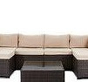 lot 41493 image: Outsunny 2 Brown Armless Chairs W Cream Cushions