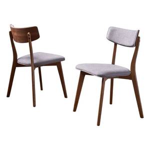 lot 41495 image: Chazz Mid-century Fabric Dining Chair by Christopher Knight Home (Set of 2) - Retail$183.99