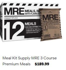 lot 3783 image: Meal Kit Supply Premium Fresh MREs Meal with Heaters (12-Pack)