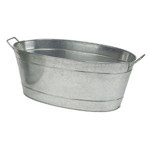 lot 20848 image: 30.5 Large Oval Galvanized Tub Steel - ACHLA Designs