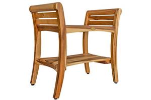 lot 20851 image: EcoDecors Symmetry -Shower -Bench, Natural