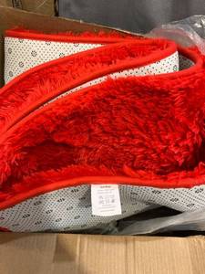lot 20888 image: Red Faux Area Rug Non Slip Unknown Size