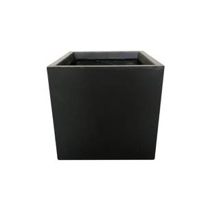 lot 39943 image: 16 Kante Lightweight Modern Outdoor Concrete Square Planter Charcoal Black - Rosemead Home & Garden, Inc.