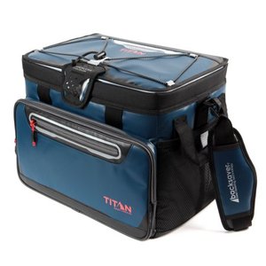 lot 39987 image: Arctic Zone 30 Can Titan Deep Freeze Zipperless Hardbody Portable Cooler, Blue