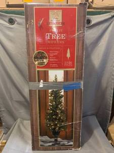 lot 58432 image: Winter Wonderland Premium Pre Lit Tree With Urn