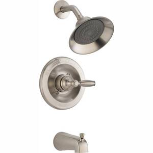 lot 58468 image: Peerless Claymore Tub and Shower Trim in Brushed Nickel PTT188790-BN