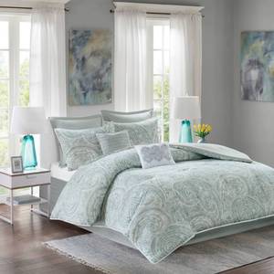 lot 58517 image: 8pc King Gale Comforter Set BlueGray