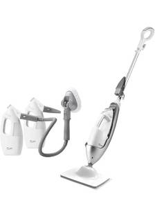 lot 58525 image: LIGHT N EASY Multi-Functional steam mop Steamer for Cleaning Hardwood Floor Cleaner for Tile Grout Laminate Ceramic, 7688ANW, White