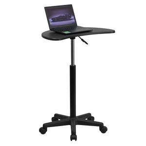 lot 58542 image: Adjustable Mobile Laptop Computer Desk with Black Top - Flash Furniture