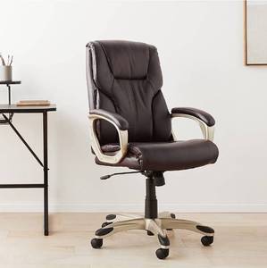 lot 58565 image: Amazon Basics Executive Office Desk Chair with Armrests, Adjustable HeightTilt, 360-Degree Swivel, 275Lb Capacity