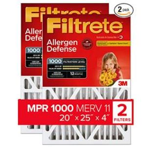 lot 58424 image: Filtrete Electrostatic Air Cleaning Filter 20x25x4 Set Of Two