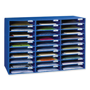 lot 53390 image: Classroom Keepers 30 Slot Mailbox, Blue, 21H x 31.63W x 12.75D Piece