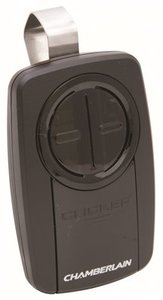 lot 53409 image: Lot of 2 Chamberlain KLIK3U-BK2 Black Universal Garage Door Remote Two Button