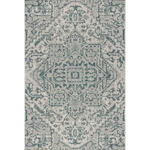 lot 53467 image: JONATHAN Y Estrella Bohemian Medallion TealGray 5 ft. 3 in. x 7 ft. 7 in. Textured Weave IndoorOutdoor Area Rug