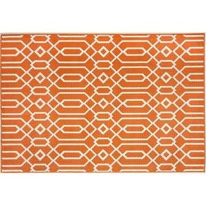 lot 53470 image: 23X46 Geometric Loomed Accent Rug Orange - Momeni