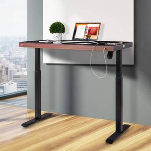 lot 53519 image: Seville Classics AirLift 48 Tempered Glass Electric Sit-Stand Desk