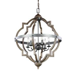 lot 53562 image: Sea Gull Lighting 5124906 Socorro 6 Light 25 Wide Taper Candle Chandelier