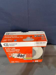 lot 53590 image: Commercial Electric TM 5 & 6 in LED Color Changing Recessed Trim